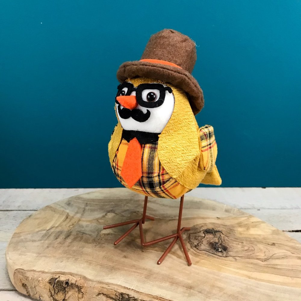 AUTUMN HARVEST Dapper Plaid Spritz Bird Fall Thanksgiving Decor Target